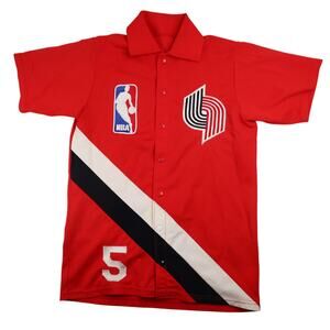 True Vintage Game Worn Medalist Sand Knit Portland Blazers Warm Up Jersey